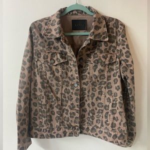 BLANK NYC Leopard Print Jean Jacket
